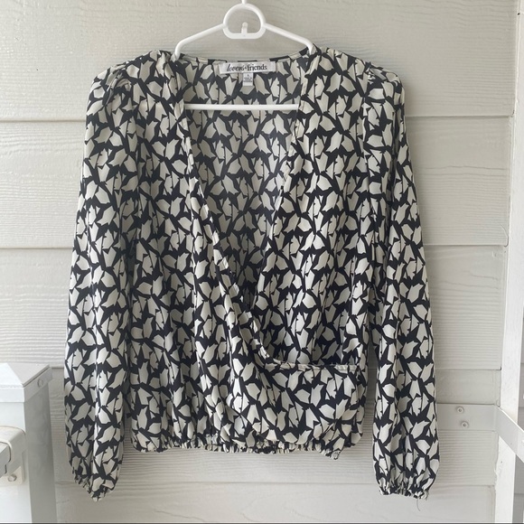 Lovers + Friends Tops - LOVERS + FRIENDS Black and White Blouse